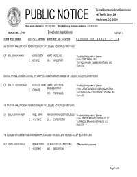 Broadcast Applications 4/20/2011