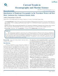 Current Trends in Oceanography and Marine Science Mohan PM, Et Al
