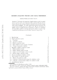 Higher Analytic Stacks and Gaga Theorems