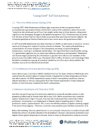 Losing Earth” Full Text Summary