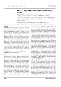 PHAT: a Transmembrane-Specific Substitution Matrix