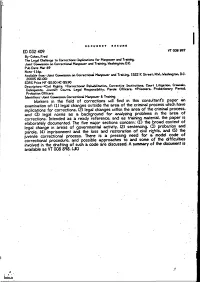 Workers in the Field of Corrections Will Find in This Consultant's Paper In