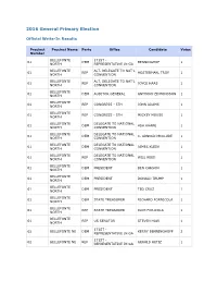 2016 General Primary Write-Ins