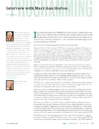 Interview with Mary Ann Horton RIK FARROWPROGRAMMING