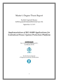 Master's Degree Thesis Report Implementation of IEC 61499