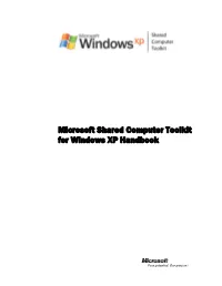 Microsoft Shared Computer Toolkit for Windows XP Handbook
