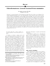 Paleodermatoses: Lessons Learned from Mummies