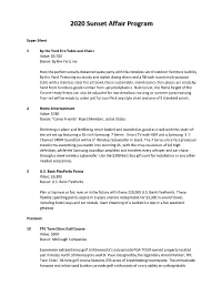 2020 Sunset Affair Program