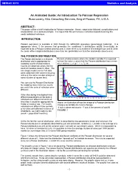 An Introduction to Poisson Regression Russ Lavery, K&L Consulting Services, King of Prussia, PA, U.S.A