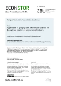 Application of Geographical Information Systems for the Optimal Location of a Commercial Network