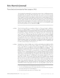 Eric Harris's Journal Transcribed and Annotated