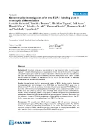 Genome-Wide Investigation of in Vivo EGR-1 Binding Sites in Monocytic
