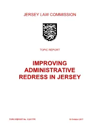 Improving Administrative Redress in Jersey
