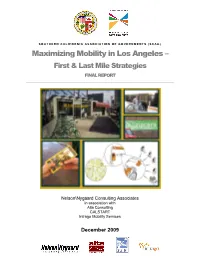 Maximizing Mobility in Los Angeles – First & Last Mile Strategies FINAL REPORT