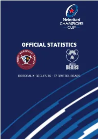 Official Match Statistics