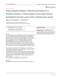 Anomalous Perception in a Ganzfeld Condition - a Meta-Analysis of More Than 40 Years Investigation [Version 1; Peer Review: Awaiting Peer Review]