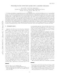 Arxiv:2006.06003V1 [Hep-Th] 10 Jun 2020 Tum Annealer, and Show That It Allows One to Implement Matter Systems Where Such Eﬀects Have Been Observed2