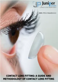 Contact Lens Fitting: a Guide and Methodology of Contact Lens Fitting
