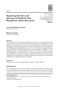 Exploring the Form and Function of Dissident Irish Republican Online