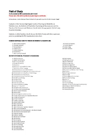 Field-Of-Study.Pdf