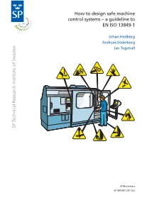 How to Design Safe Machine Control Systems – a Guideline to EN ISO 13849-1