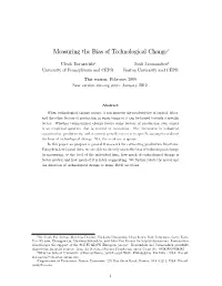 Measuring the Bias of Technological Change*