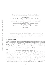 Notes on Commutation of Limits and Colimits