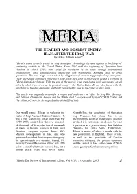 THE NEAREST and DEAREST ENEMY: IRAN AFTER the IRAQ WAR by Abbas William Samii*1