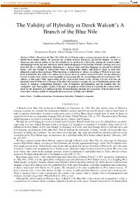 The Validity of Hybridity in Derek Walcott's a Branch of the Blue Nile