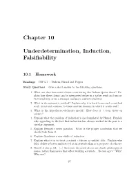 Chapter 10 Underdetermination, Induction, Falsifiability
