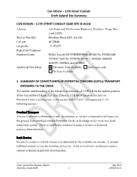 Con Edison – 11Th Street Conduit Draft Upland Site Summary