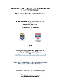 Contextualising Classics Teaching in Malawi: A
