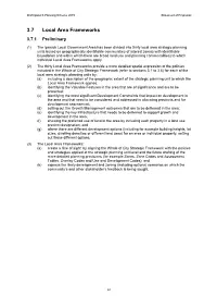 Section 3.7 – Local Area Frameworks
