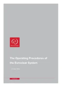 The Operating Procedures of the Euroclear System (October 2020)