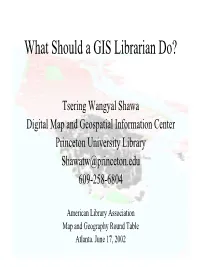 What Should a GIS Librarian Do?