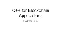 C++ for Blockchain Applications.Pdf