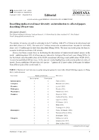 Describing Undiscovered Insect Diversity: an Introduction to Collected Papers Describing 150 New Taxa