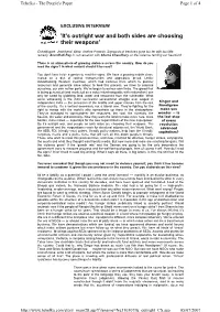 INTERVIEW 'It’S Outright War and Both Sides Are Choosing Their Weapons'