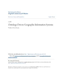 Ontology-Driven Geographic Information Systems Frederico Torres Fonseca