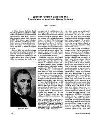 Spencer Baird and the Foundations of American Marine Science