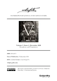 Volume 3, Issue 2, December 2020 Decadence and Translation