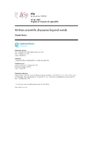 Written Scientific Discourse Beyond Words