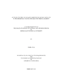 Attitude Control of an Earth Orbiting Solar Sail Satellite to Progressively Change the Selected Orbital Element