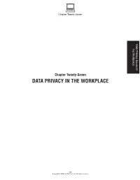 Data Privacy in the Workplace