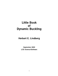 Little Book of Dynamic Buckling
