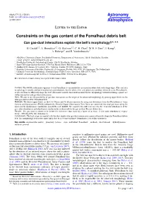 Constraints on the Gas Content of the Fomalhaut Debris Belt Can Gas-Dust Interactions Explain the Belt’S Morphology??,??