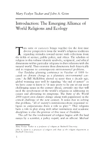Introduction: the Emerging Alliance of World Religions and Ecology