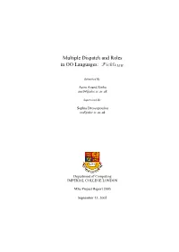 Multiple Dispatch and Roles in OO Languages: Ficklemr