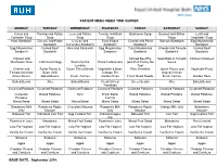 September 2014. PATIENT MENU WEEK TWO SUPPER