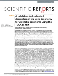 A Validation and Extended Description of the Lund Taxonomy for Urothelial